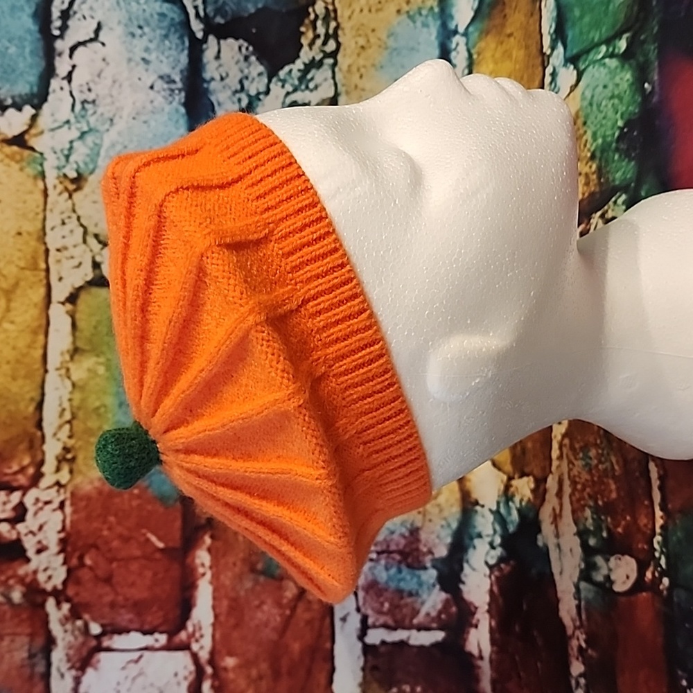 💋Adorable Pumpkin Beret Knitted Hat